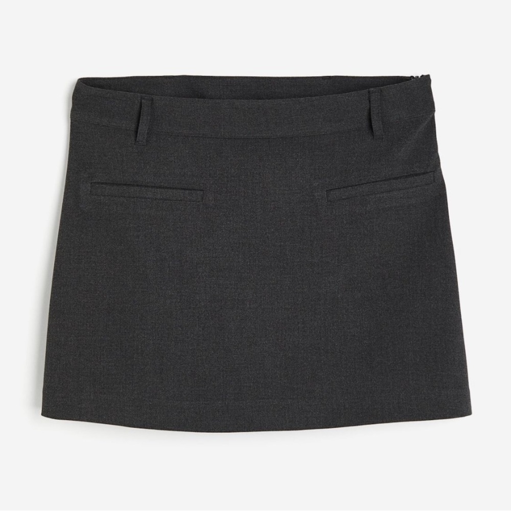 Grey A-Line Mini skirt